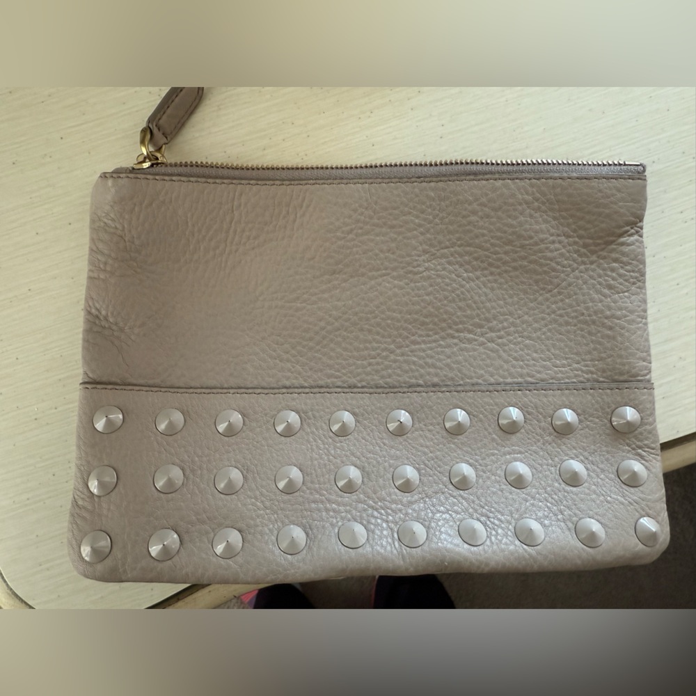 JCrew leather clutch